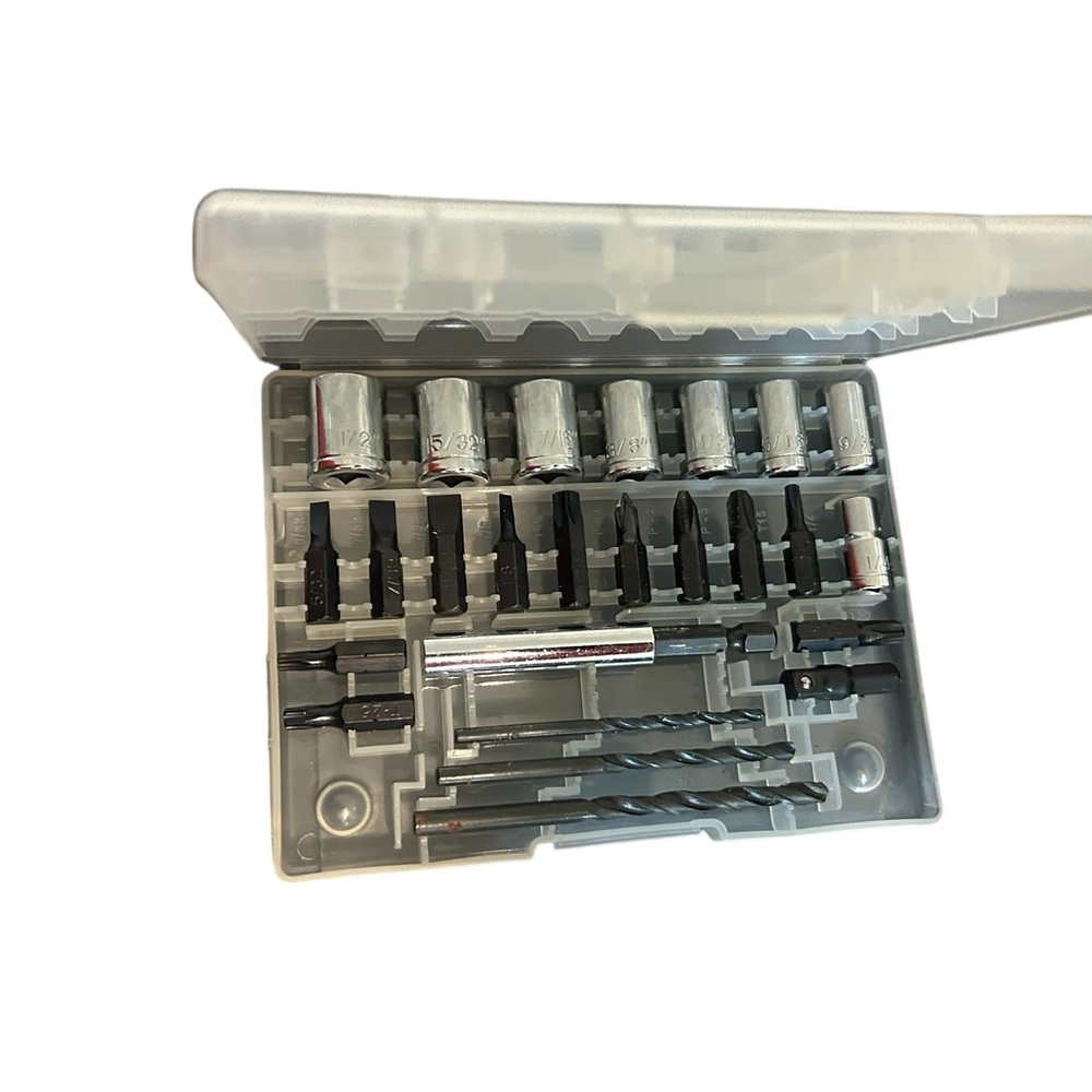 Ryobi Cordless Drill Case-with Manual and Partial Bit set (Model SA960)NO DRILL